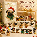 Pug Advent Calendar 2026 - 24 Pug Figurines