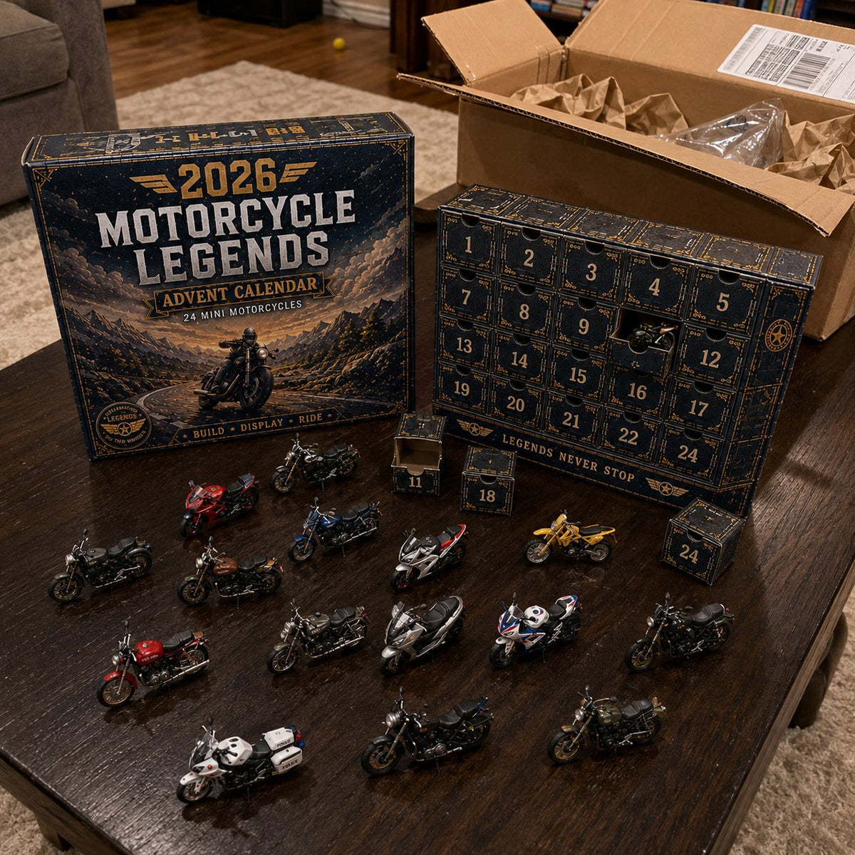 Motor Legends Advent Calendar 2026 - 24 Mini Motors