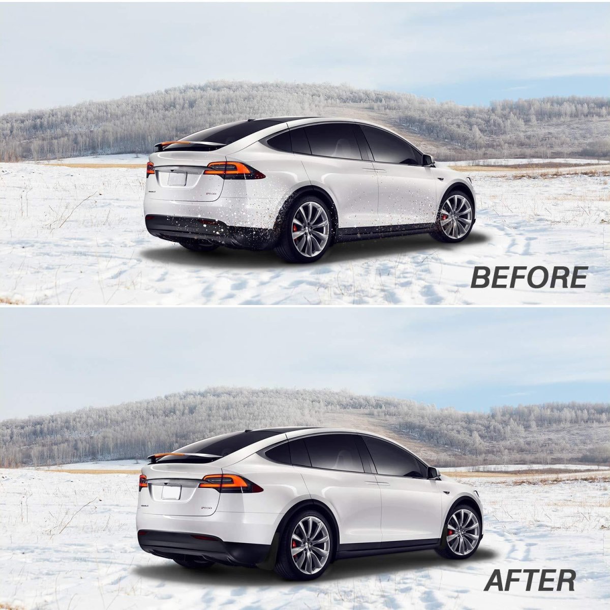 Mud Flaps Splash Guards For Tesla Model X (4 Pcs) (2015-2020)