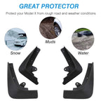 Mud Flaps Splash Guards For Tesla Model X (4 Pcs) (2015-2020)