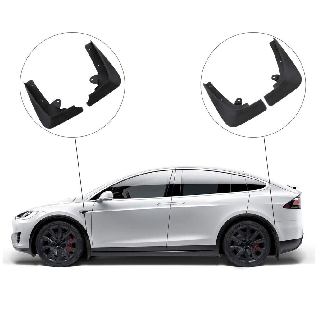 Mud Flaps Splash Guards For Tesla Model X (4 Pcs) (2015-2020)