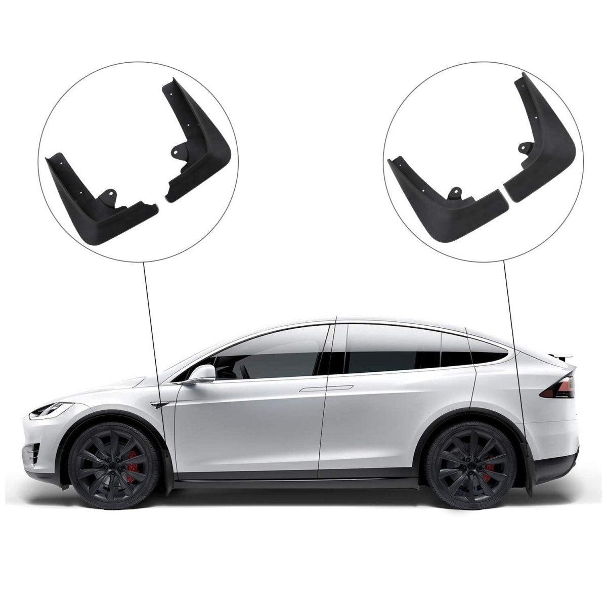 Mud Flaps Splash Guards For Tesla Model X (4 Pcs) (2015-2020)