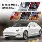 Mud Flaps Splash Guards Front Rear Mudguard Kit, No Drill Fender(4 Pcs) for Tesla 2024+ Model 3 Highland
