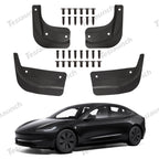 Mud Flaps Splash Guards Front Rear Mudguard Kit, No Drill Fender(4 Pcs) for Tesla 2024+ Model 3 Highland