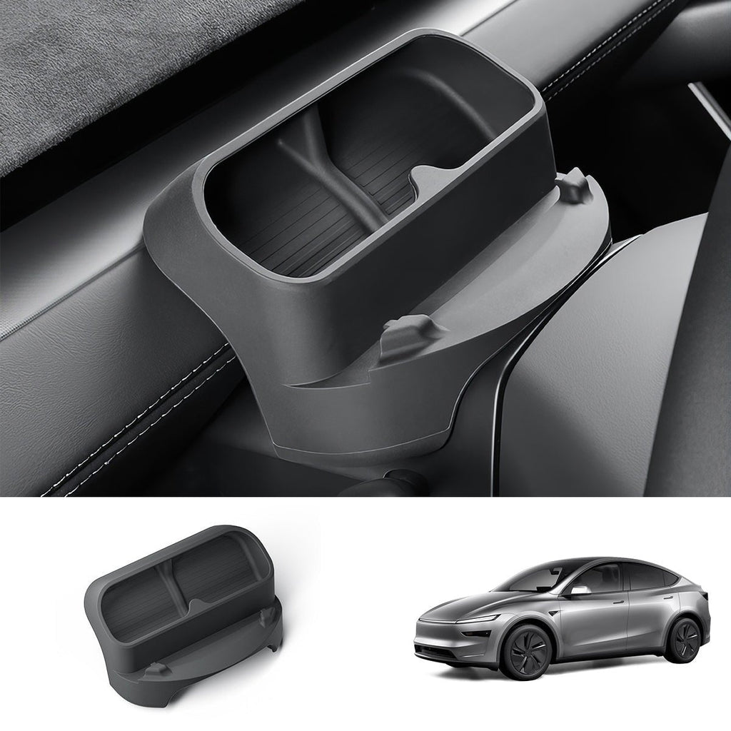 Multi-Function Steering Wheel Phone Mount & Glasses Holder for Tesla Model Y Juniper 2025+