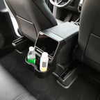 Multi-Functional Foldable Rear Console Cup Holder for Tesla Model Y Juniper 2025+ / Model 3 Highland 2024+