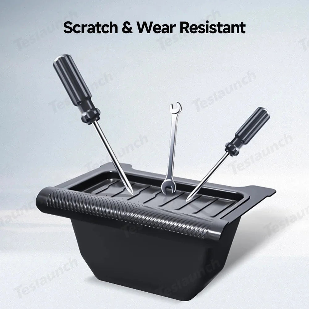 Multi-Functional Rear Flip-Top Trash & Storage Bin for Tesla Model Y Juniper 2025+