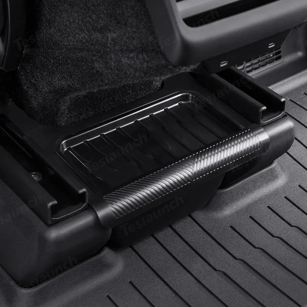 Multi-Functional Rear Flip-Top Trash & Storage Bin for Tesla Model Y Juniper 2025+