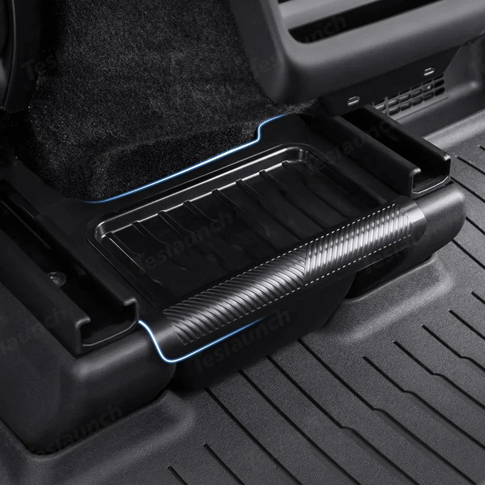 Multi-Functional Rear Flip-Top Trash & Storage Bin for Tesla Model Y Juniper 2025+