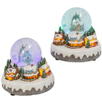 Musical Light-Up Snow Globes - Set of 2 Christmas Villages