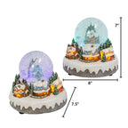 Musical Light-Up Snow Globes - Set of 2 Christmas Villages