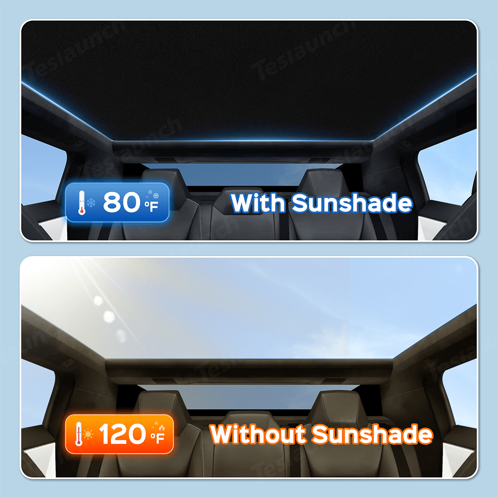 Nano Ice Crystal Glass Roof Sunshade for Cybertruck