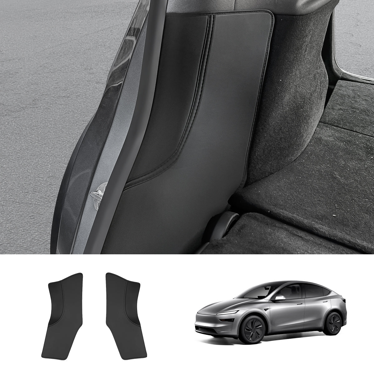 Napa Leather C-Pillar Protectors – Premium Protection for Tesla Model Y Juniper 2025+