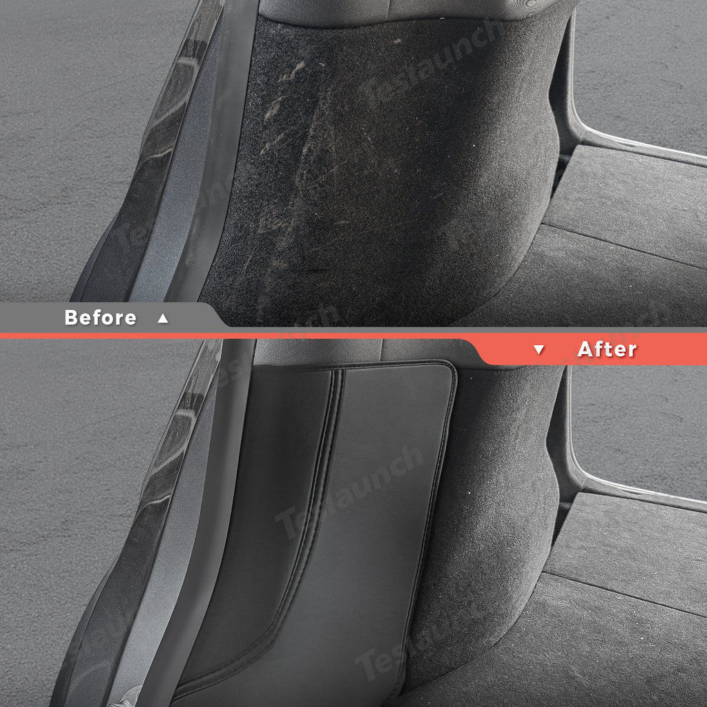 Napa Leather C-Pillar Protectors – Premium Protection for Tesla Model Y Juniper 2025+