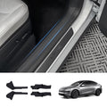 Napa Leather Door Sill Protectors 4-Piece Set – Full Coverage for Tesla Model Y Juniper 2025+