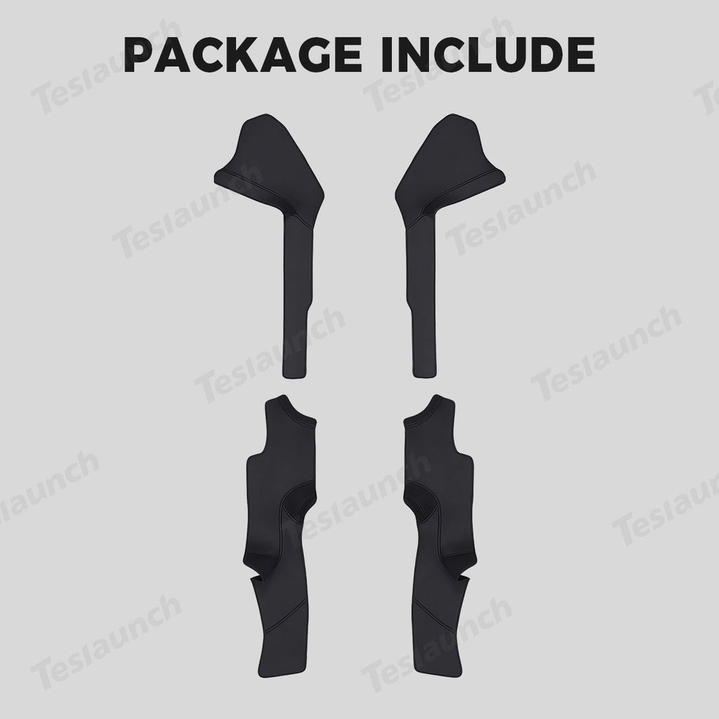 Napa Leather Door Sill Protectors 4-Piece Set – Full Coverage for Tesla Model Y Juniper 2025+