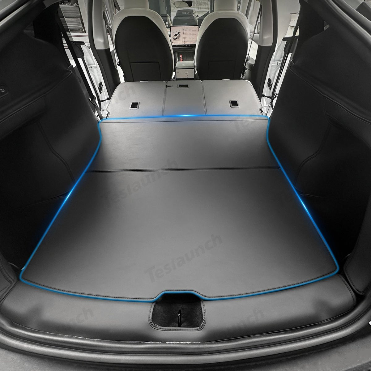 Napa Leather Rear Trunk Mat – Durable Protection for Tesla Model Y Juniper 2025+