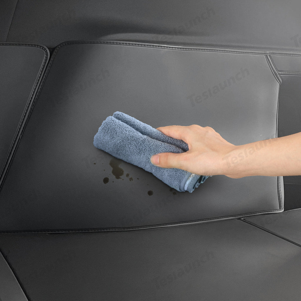 Napa Leather Rear Trunk Side Shields – Long-Lasting Protection 2-Piece Set for Tesla Model Y Juniper 2025+