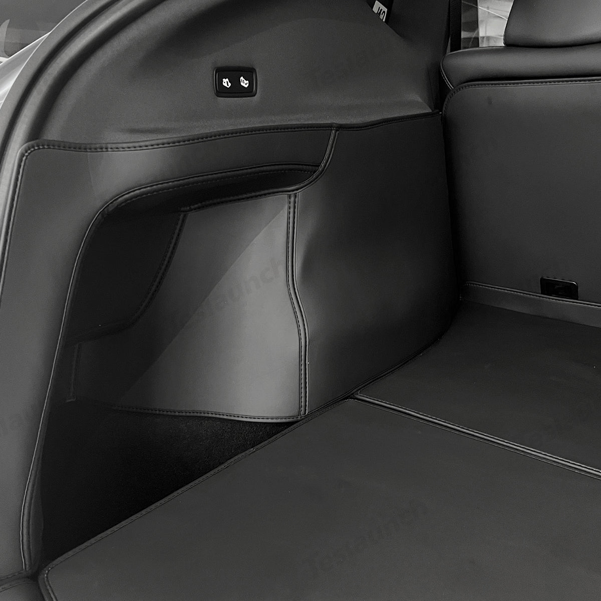 Napa Leather Rear Trunk Side Shields – Long-Lasting Protection 2-Piece Set for Tesla Model Y Juniper 2025+