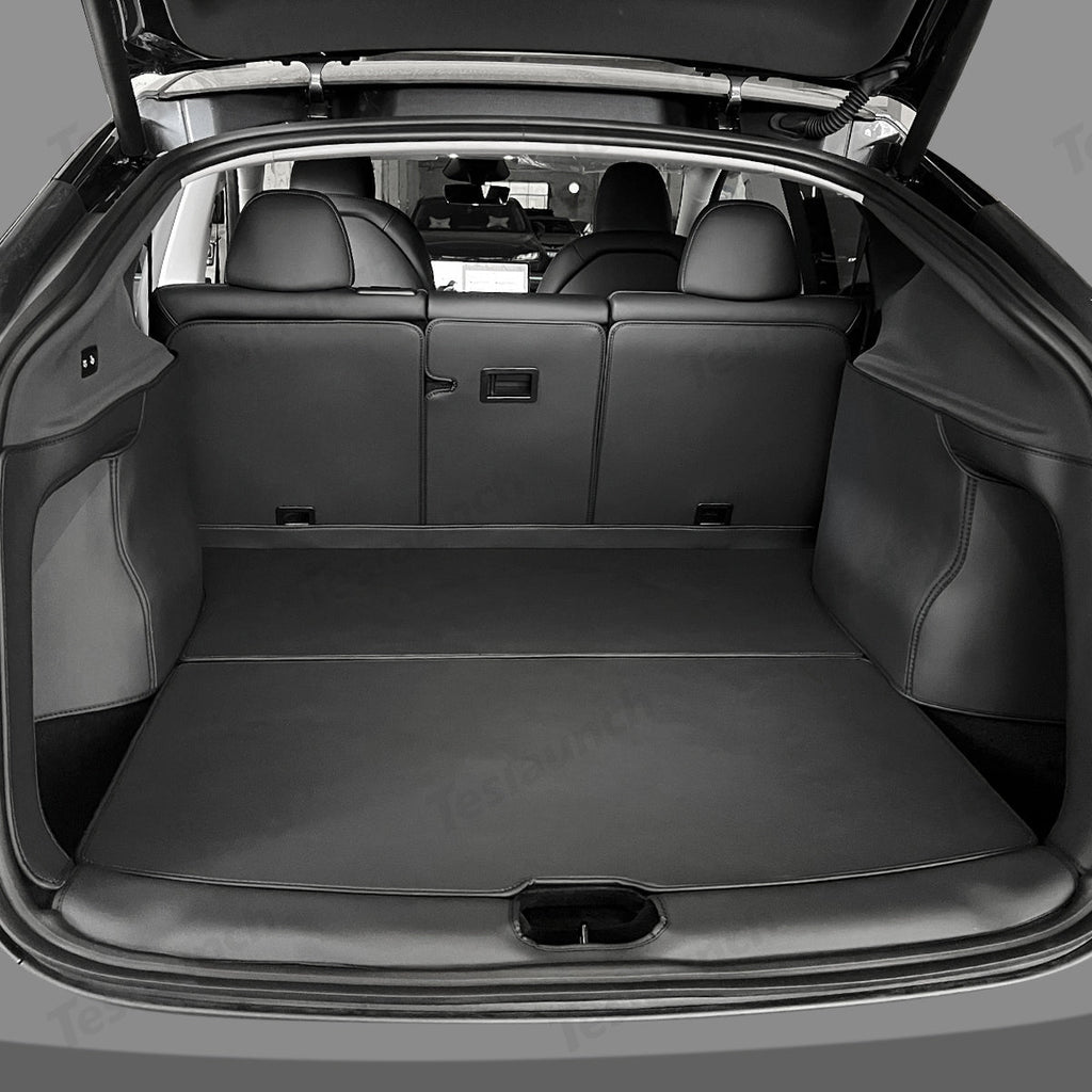 Napa Leather Rear Trunk Side Shields – Long-Lasting Protection 2-Piece Set for Tesla Model Y Juniper 2025+