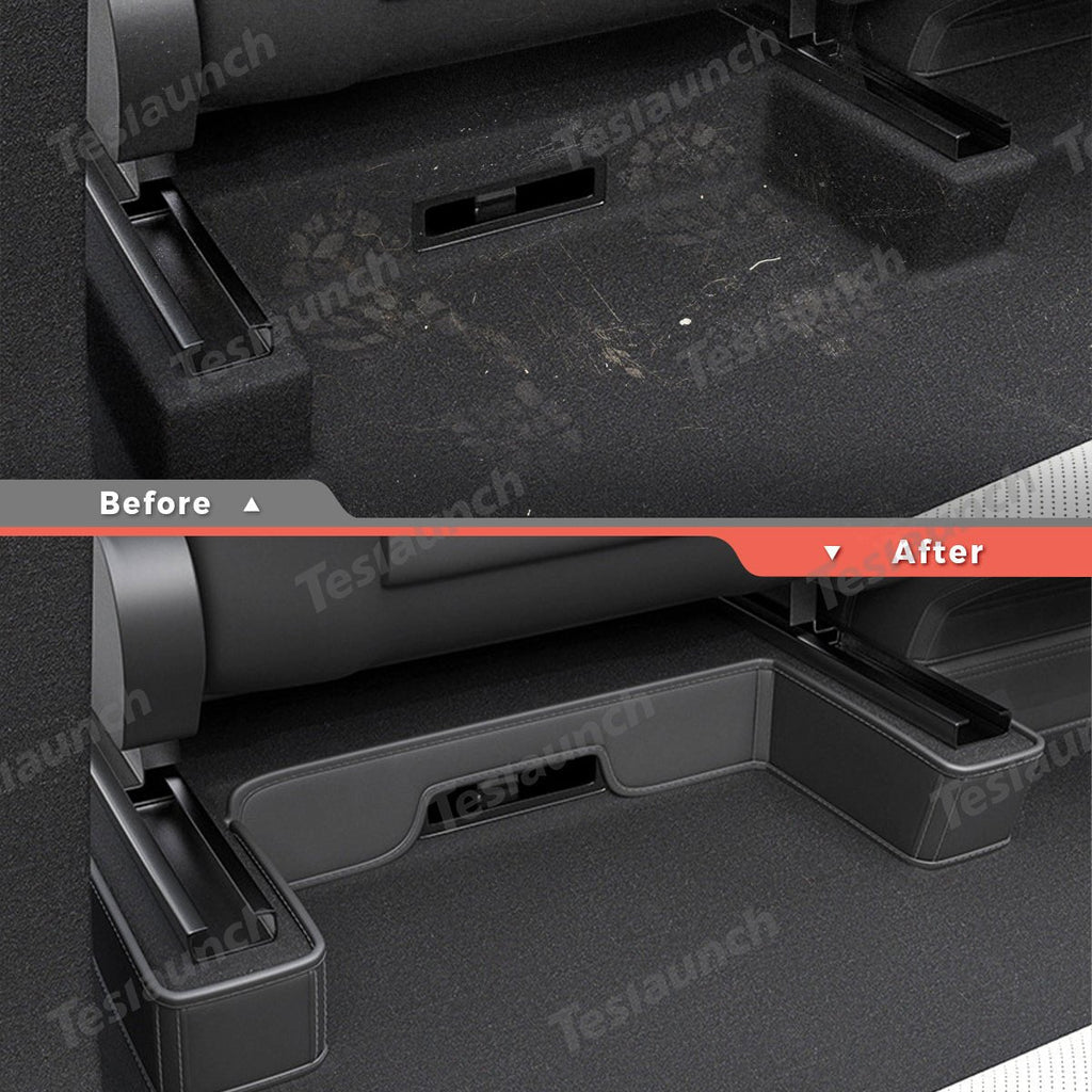 Napa Leather Seat Bottom Corner Covers – 3-Piece Protection Set for Tesla Model Y Juniper 2025+