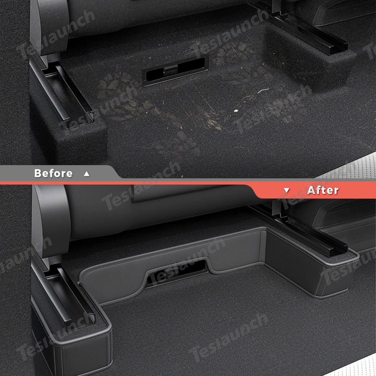 Napa Leather Seat Bottom Corner Covers – 3-Piece Protection Set for Tesla Model Y Juniper 2025+
