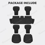 Napa Leather Seat Cushion Set – All-Season Ventilated Comfort for Tesla Model Y Juniper 2025+ (7-Piece Set)