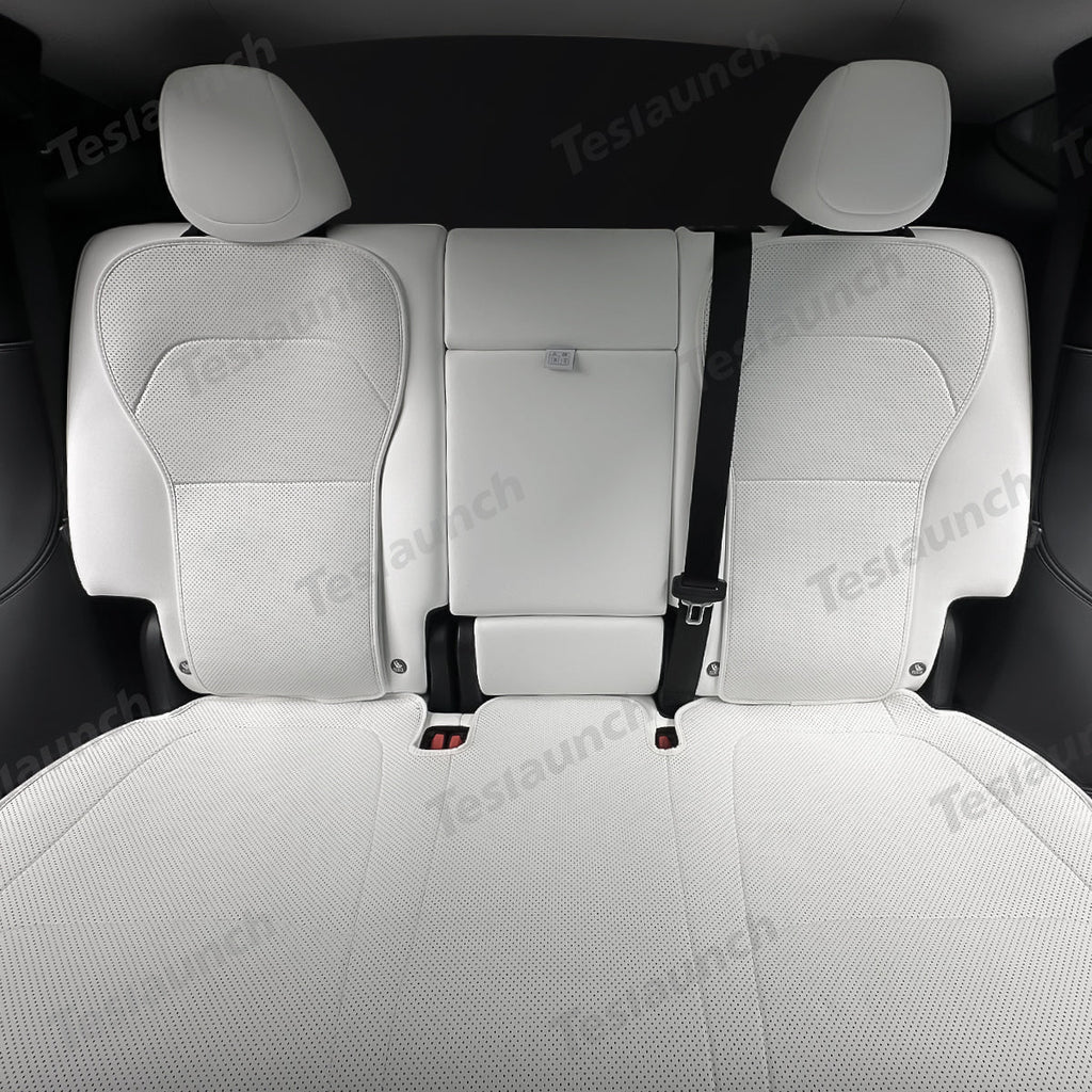 Napa Leather Seat Cushion Set – All-Season Ventilated Comfort for Tesla Model Y Juniper 2025+ (7-Piece Set)