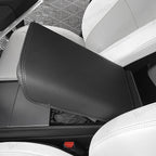 Nappa Leather Center Console Armrest Cover – Stylish Protection for Tesla Model Y Juniper 2025+