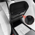 Nappa Leather Center Console Armrest Cover – Stylish Protection for Tesla Model Y Juniper 2025+