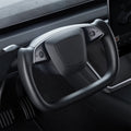 Nappa Leather Open-Bottom Yoke/Cyber Steering Wheel Driving Wheel Upgrade for Model Y Juniper/ Model 3 Highland