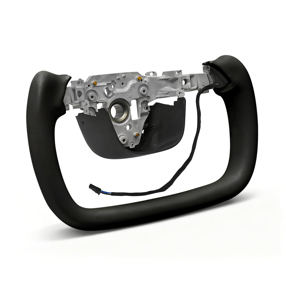 Nappa Leather Open-Bottom Yoke/Cyber Steering Wheel Driving Wheel Upgrade for Model Y Juniper/ Model 3 Highland