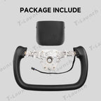 Nappa Leather Open-Bottom Yoke/Cyber Steering Wheel Driving Wheel Upgrade for Model Y Juniper/ Model 3 Highland