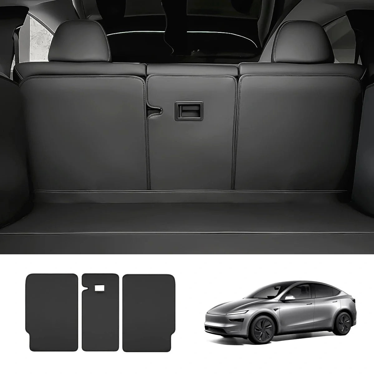 Nappa Leather Rear Seat Back Protector for Tesla Model Y Juniper 2025+