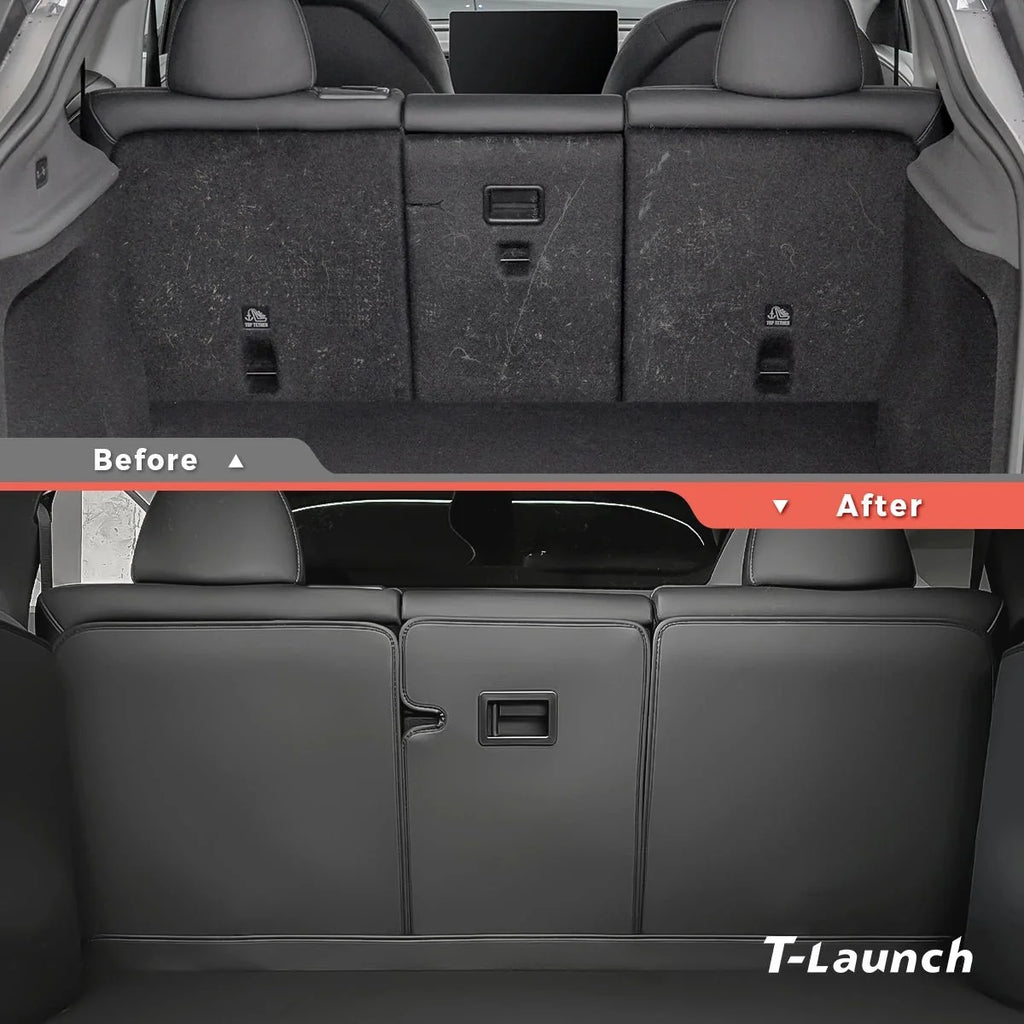 Nappa Leather Rear Seat Back Protector for Tesla Model Y Juniper 2025+