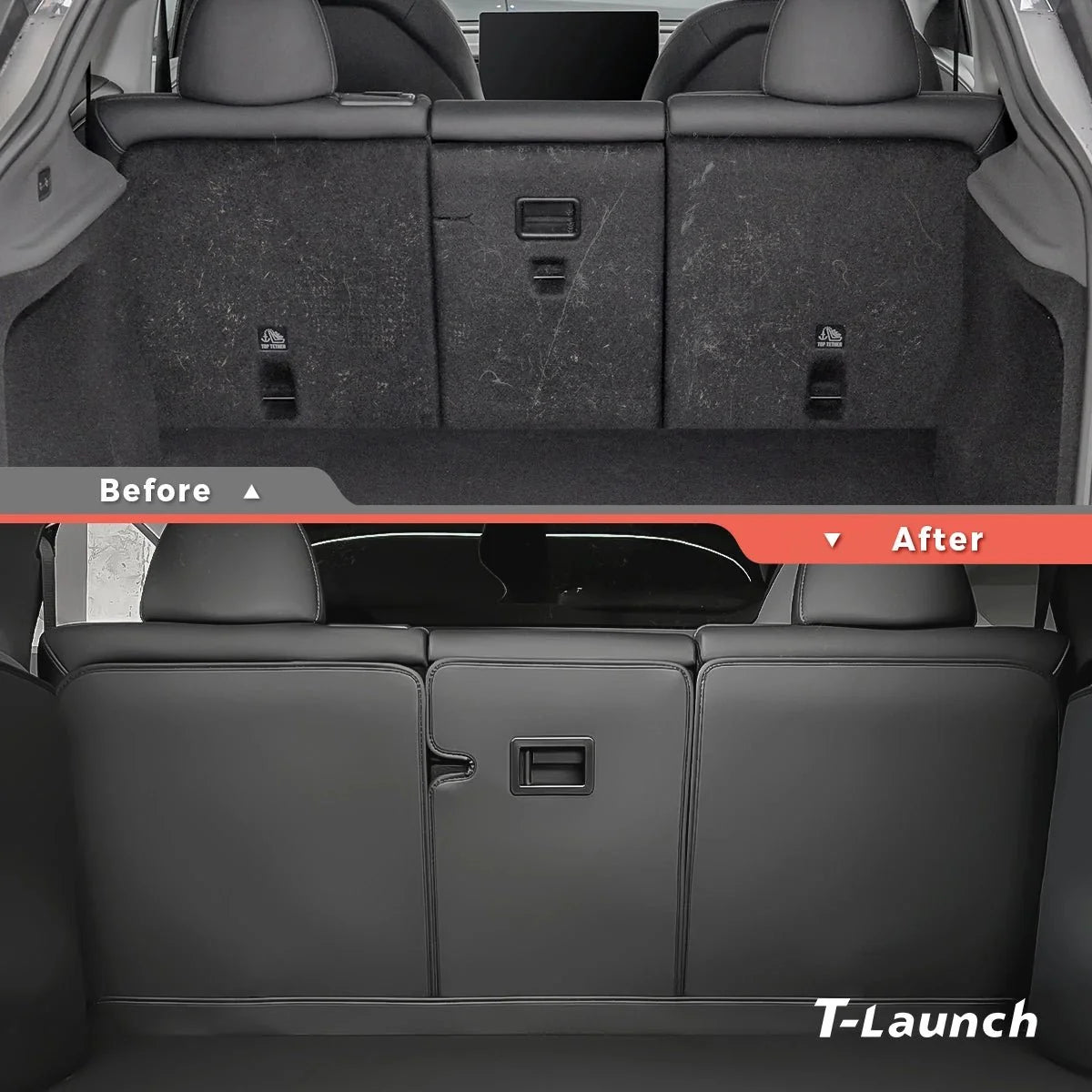 Nappa Leather Rear Seat Back Protector for Tesla Model Y Juniper 2025+