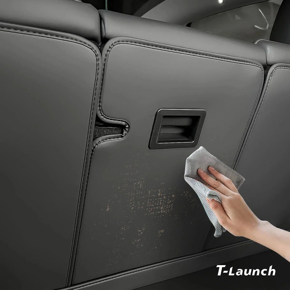 Nappa Leather Rear Seat Back Protector for Tesla Model Y Juniper 2025+