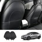 Nappa Leather Seat Back Kick Protector for Tesla Model Y Juniper 2025+ / Model 3 Highland 2024+