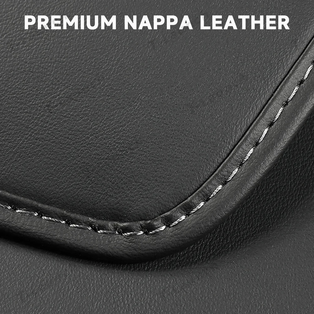 Nappa Leather Seat Back Kick Protector for Tesla Model Y Juniper 2025+ / Model 3 Highland 2024+