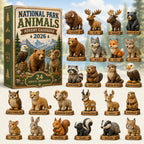 National Park Animals Advent Calendar 2026 - 24 Acrylic Animal Hangers