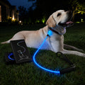 MirokenNightGlow LED Light-Up Dog Leash for Night Walks - USB Rechargeable Safety Leash That Helps Your Dog Stay Visible in the Dark