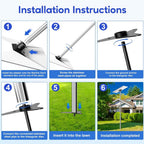 No-Dig Ground Anchor Pole Mount Kit for Starlink Gen 3 Dish