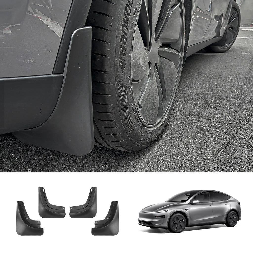 No-Drill Front & Rear Fender Mud Flaps for Tesla Model Y Juniper 2025+（4 PCS）