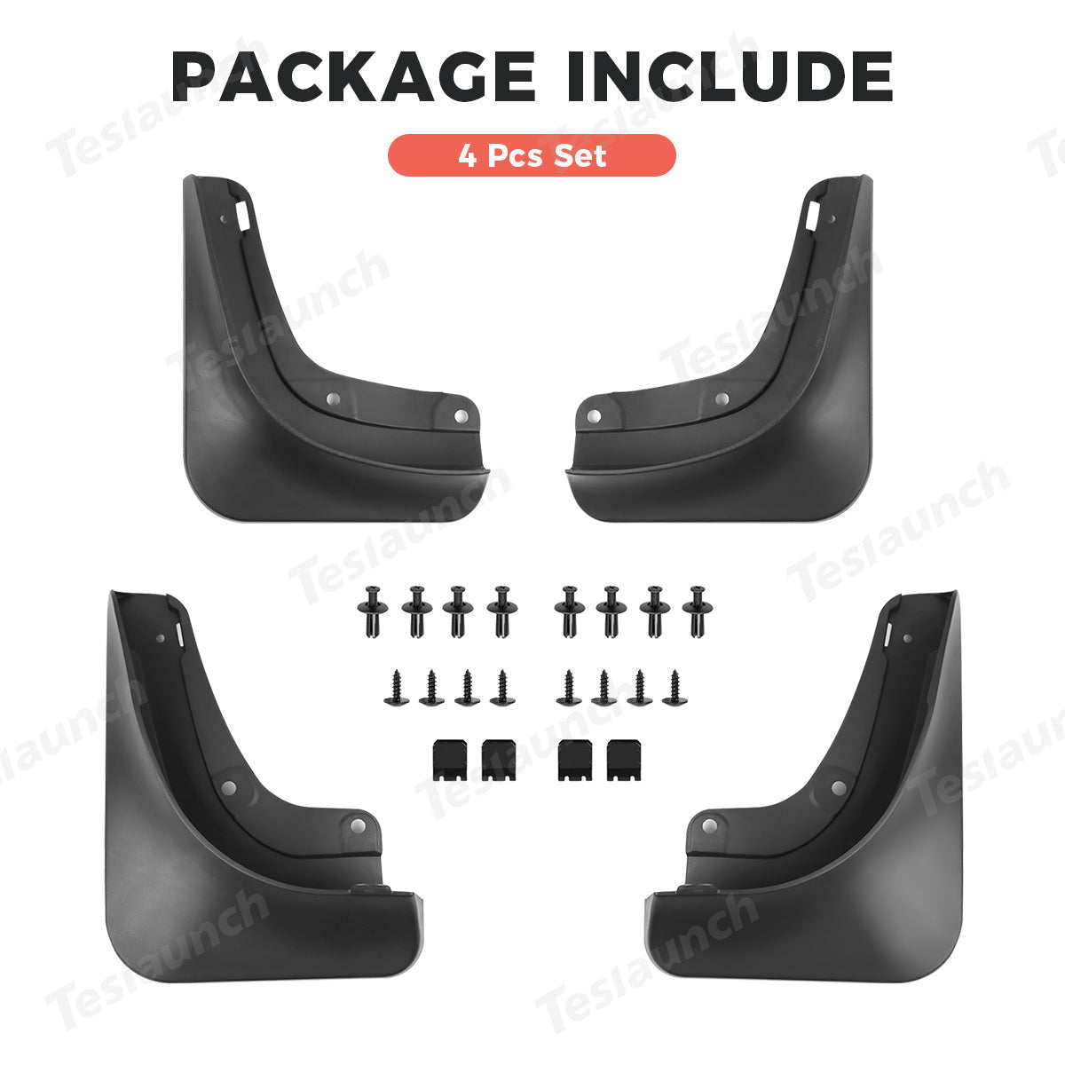No-Drill Front & Rear Fender Mud Flaps for Tesla Model Y Juniper 2025+（4 PCS）
