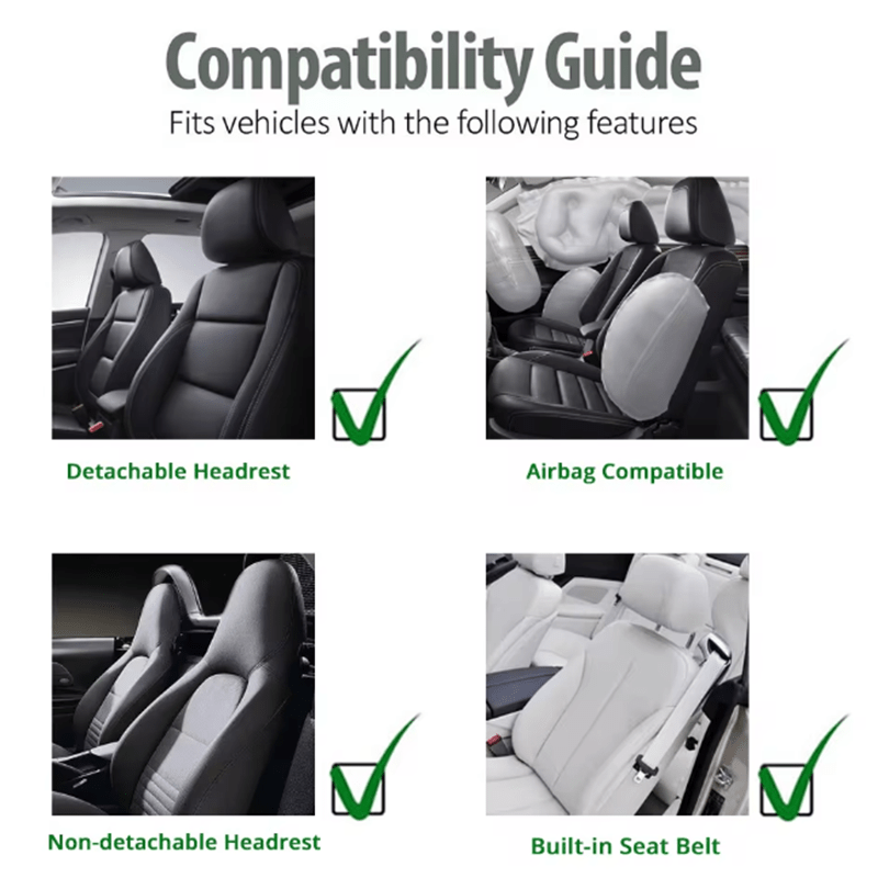 Neoprene Seat Covers - Waterproof Non-Slip Car Seat Protection - Fits All Cars