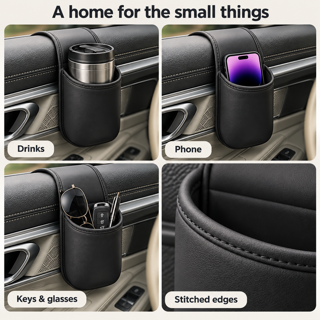 Door-Side Cup Holder Car Storage Organizer