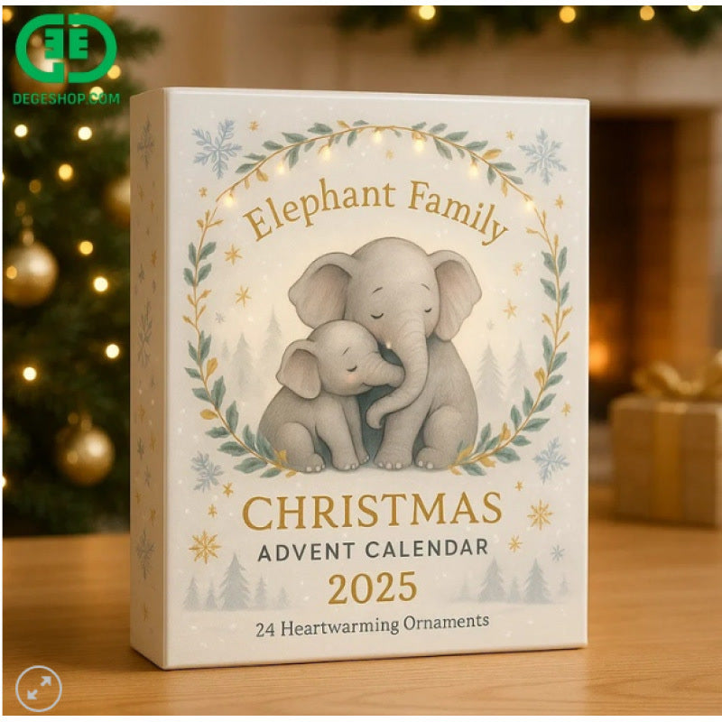 Elephant Family Advent Calendar 2026 - 24 Heartwarming Ornaments