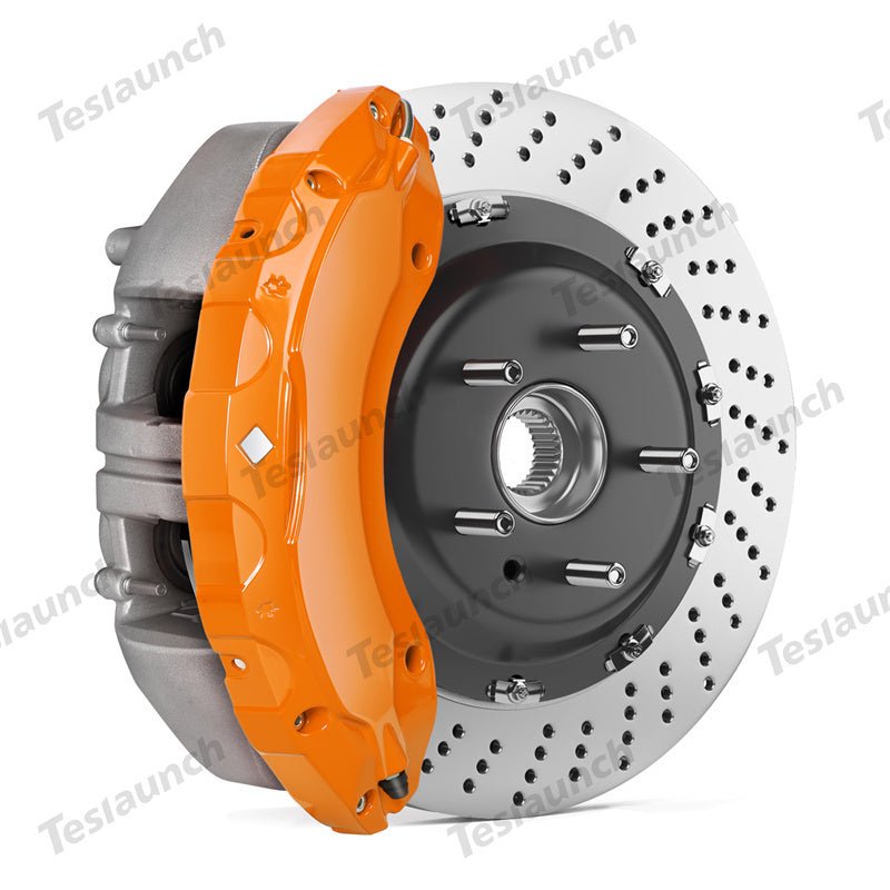 Orange 2021-2026 Model S/X Brake Caliper Covers (4Pcs) for Tesla