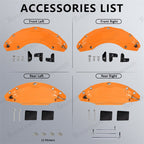 Orange 2021-2026 Model S/X Brake Caliper Covers (4Pcs) for Tesla