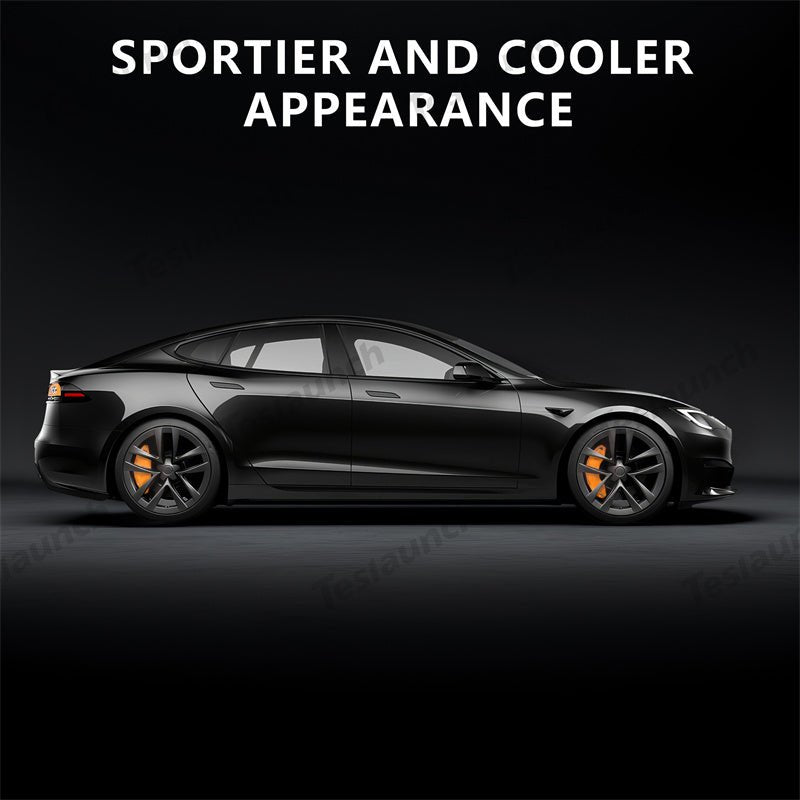 Orange 2021-2026 Model S/X Brake Caliper Covers (4Pcs) for Tesla